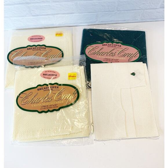 Cross Stitch Lot Bread Cloths Floss Organizer Leisure Arts Leaflets Hoop Aida - Picture 4 of 6